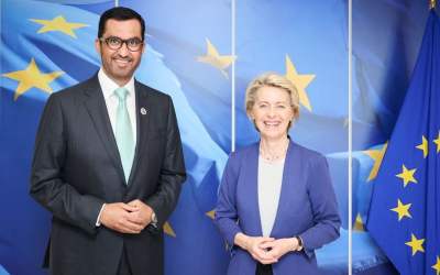 COP28:  Dr Sultan Al Jaber meets Ursula von der Leyen for climate talks in Brussels